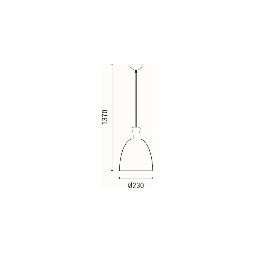 Lámpara colgante 1xE27/15W/230V blanco diá. 23 cm