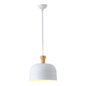 Lámpara colgante 1xE27/15W/230V blanco diá. 27 cm