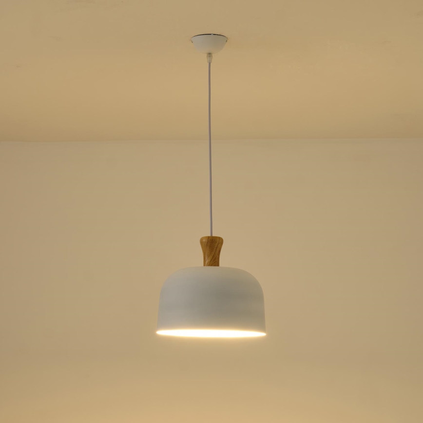 Lámpara colgante 1xE27/15W/230V blanco diá. 27 cm
