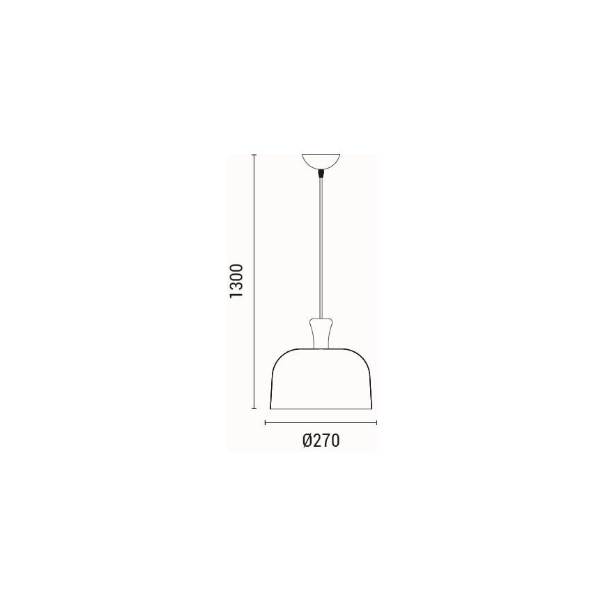 Lámpara colgante 1xE27/15W/230V blanco diá. 27 cm
