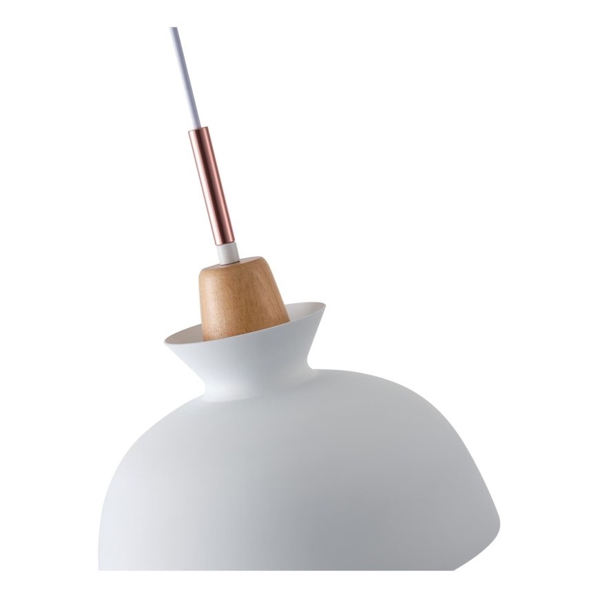 Lámpara colgante 1xE27/15W/230V blanco diá. 28 cm
