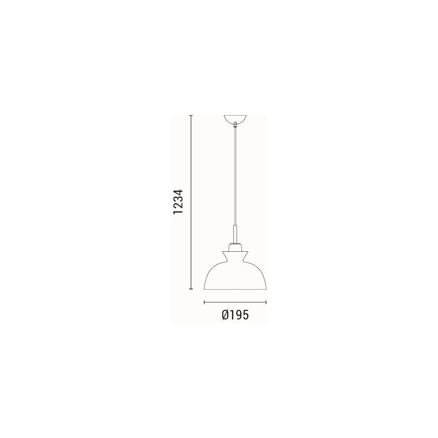 Lámpara colgante 1xE27/15W/230V blanco diá. 28 cm