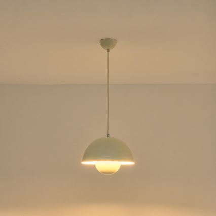 Lámpara colgante 1xE27/15W/230V blanco