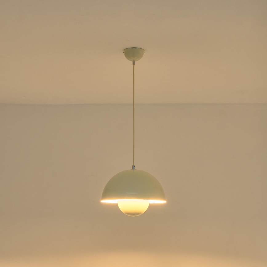 Lámpara colgante 1xE27/15W/230V blanco