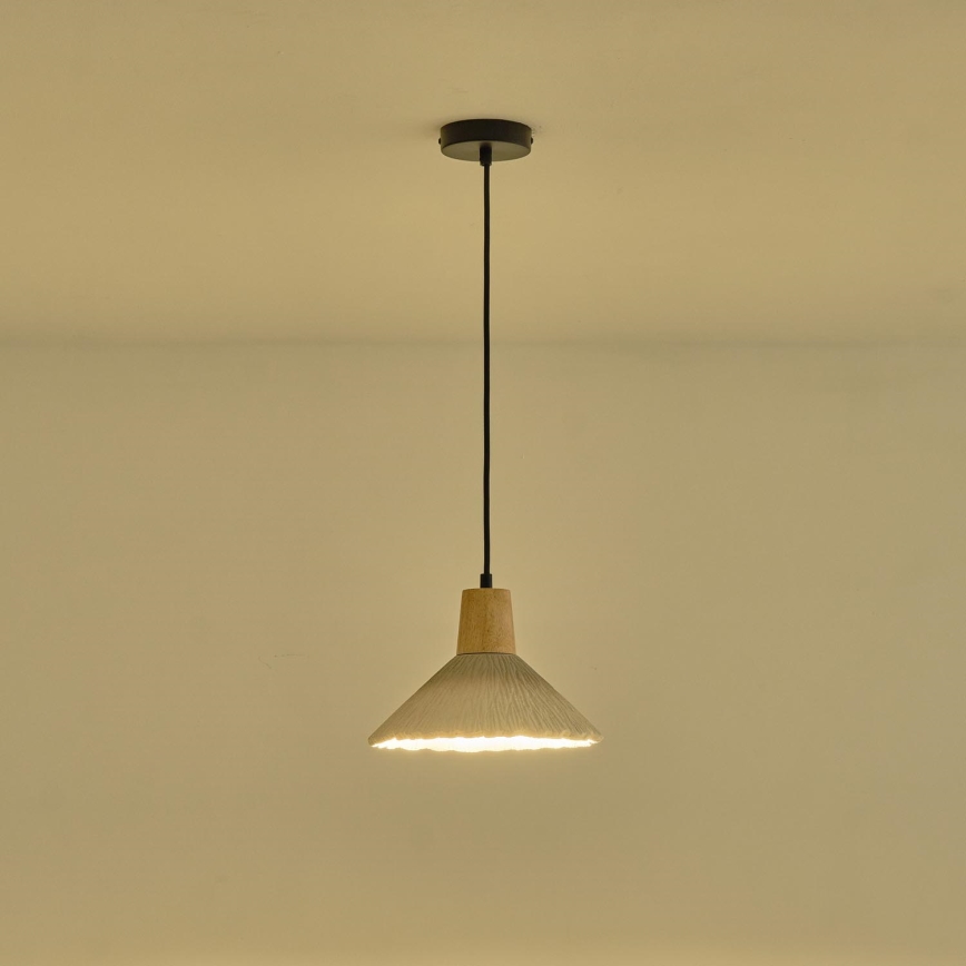Lámpara colgante 1xE27/15W/230V color crema