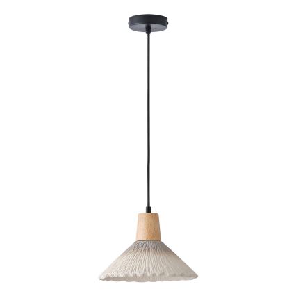Lámpara colgante 1xE27/15W/230V color crema