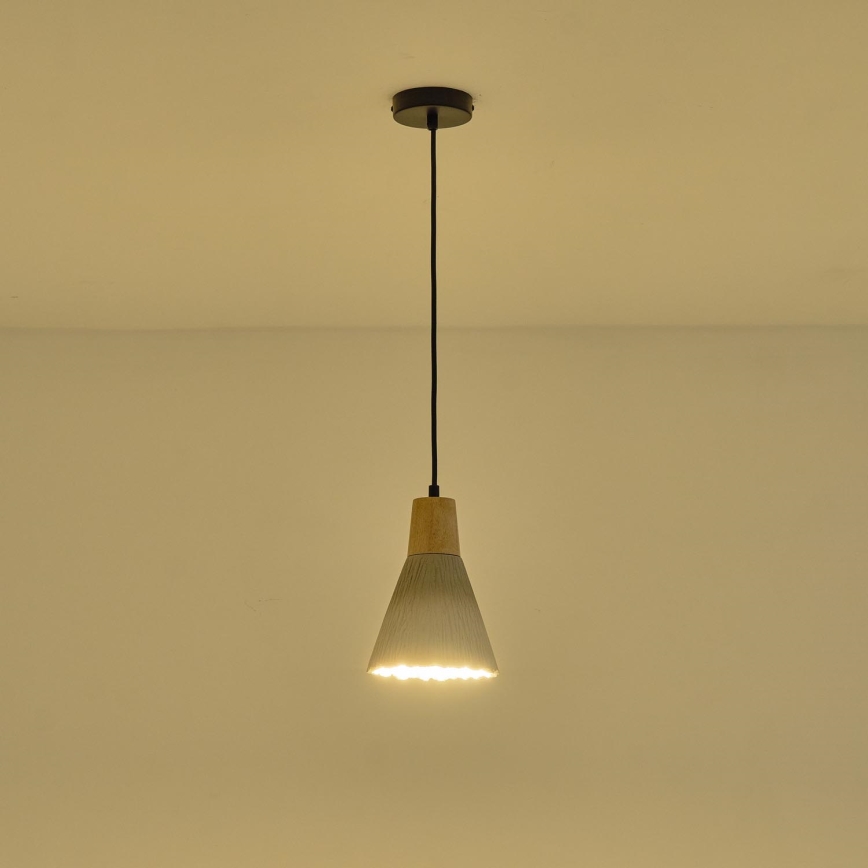 Lámpara colgante 1xE27/15W/230V color crema