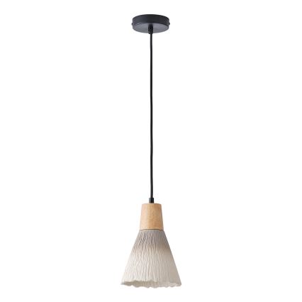 Lámpara colgante 1xE27/15W/230V color crema