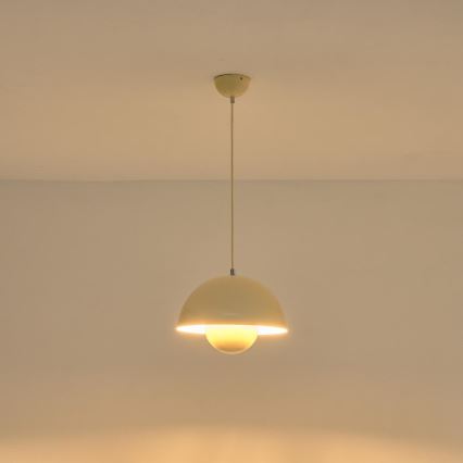 Lámpara colgante 1xE27/15W/230V color crema