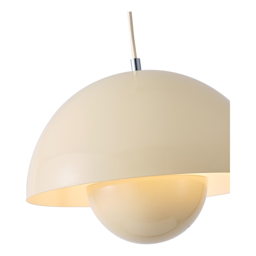 Lámpara colgante 1xE27/15W/230V color crema