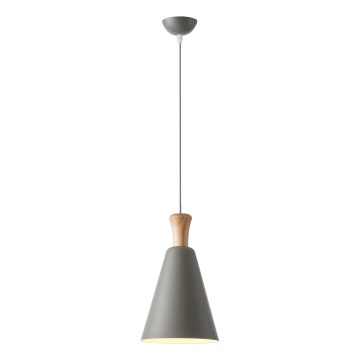 Lámpara colgante 1xE27/15W/230V gris diá. 20 cm
