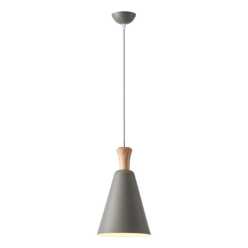 Lámpara colgante 1xE27/15W/230V gris diá. 20 cm