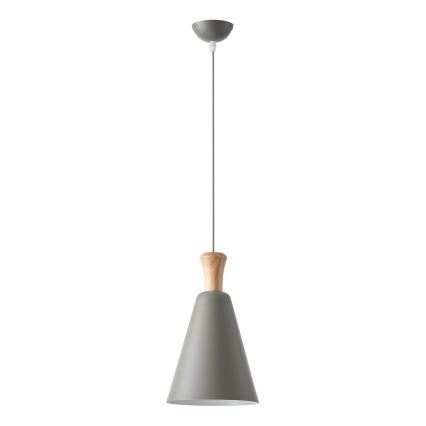 Lámpara colgante 1xE27/15W/230V gris diá. 20 cm