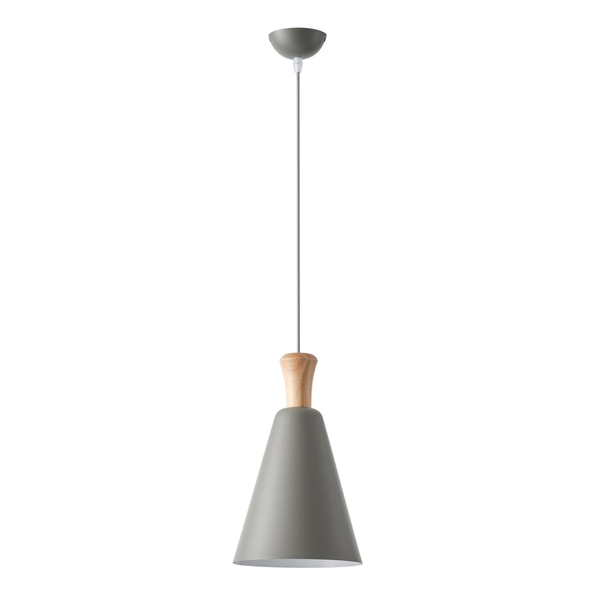 Lámpara colgante 1xE27/15W/230V gris diá. 20 cm