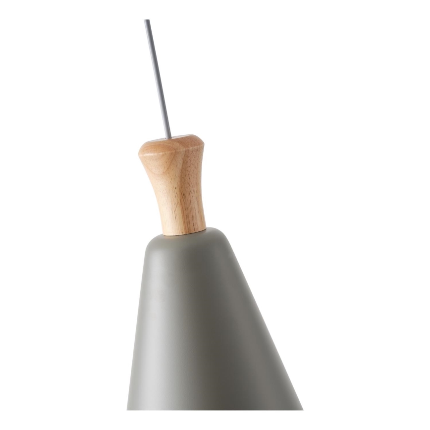 Lámpara colgante 1xE27/15W/230V gris diá. 20 cm