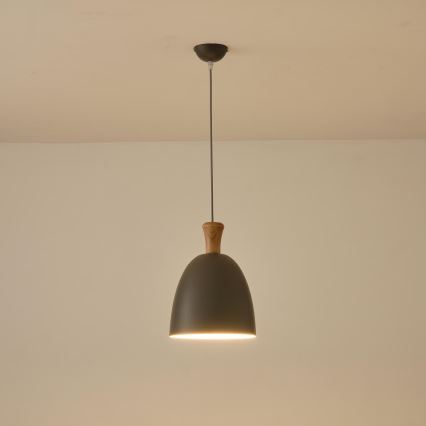 Lámpara colgante 1xE27/15W/230V gris diá. 23 cm