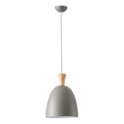 Lámpara colgante 1xE27/15W/230V gris diá. 23 cm