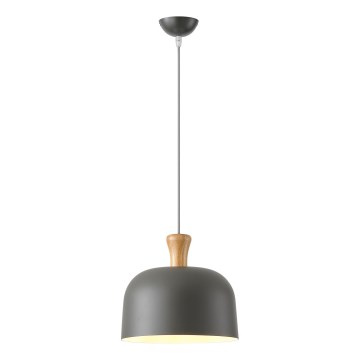 Lámpara colgante 1xE27/15W/230V gris diá. 27 cm