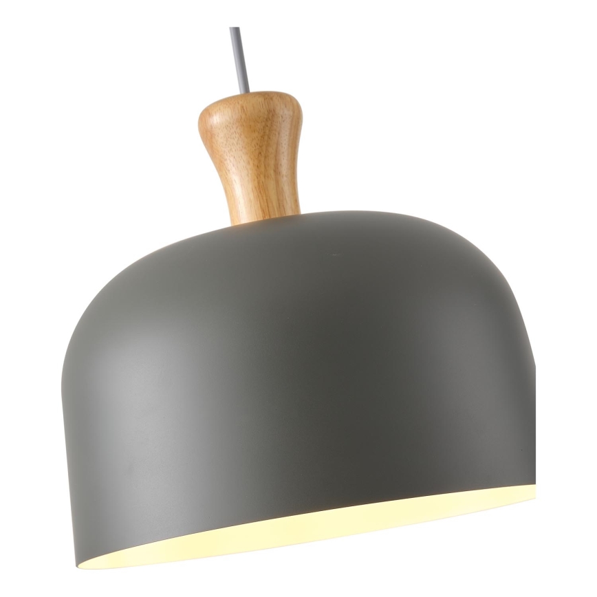 Lámpara colgante 1xE27/15W/230V gris diá. 27 cm