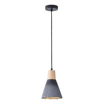 Lámpara colgante 1xE27/15W/230V gris