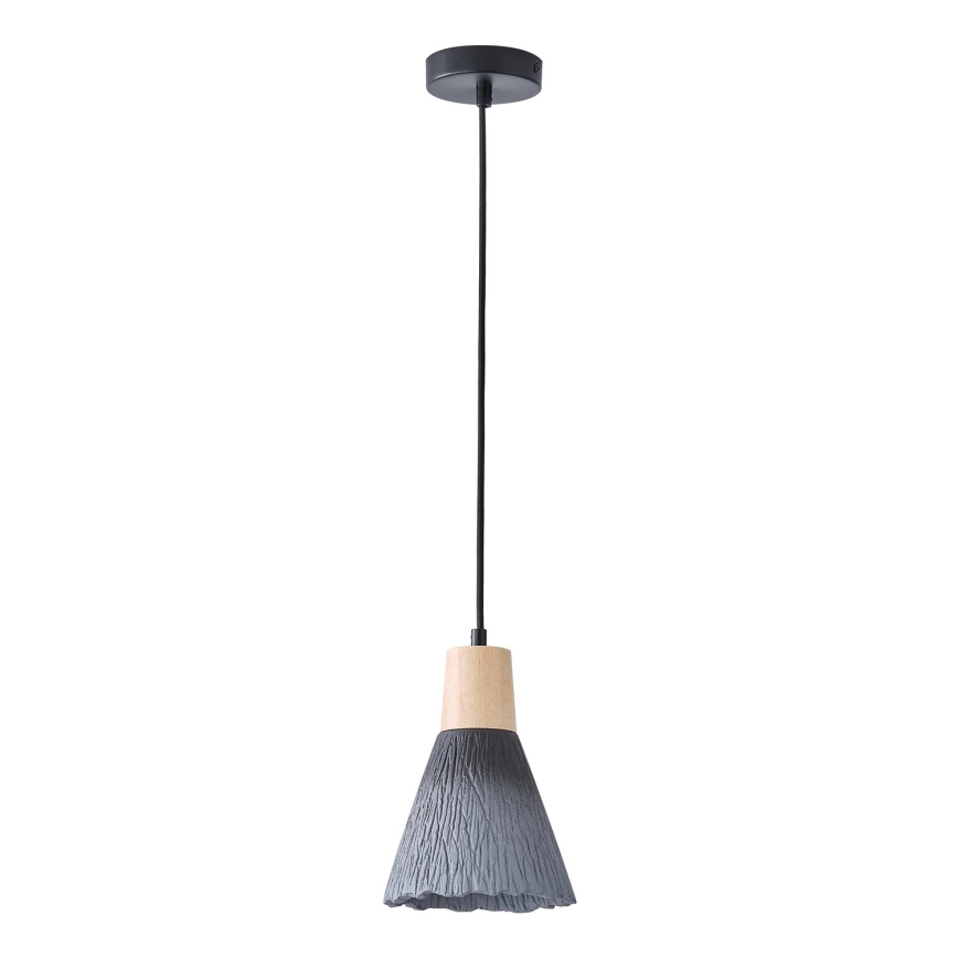 Lámpara colgante 1xE27/15W/230V gris