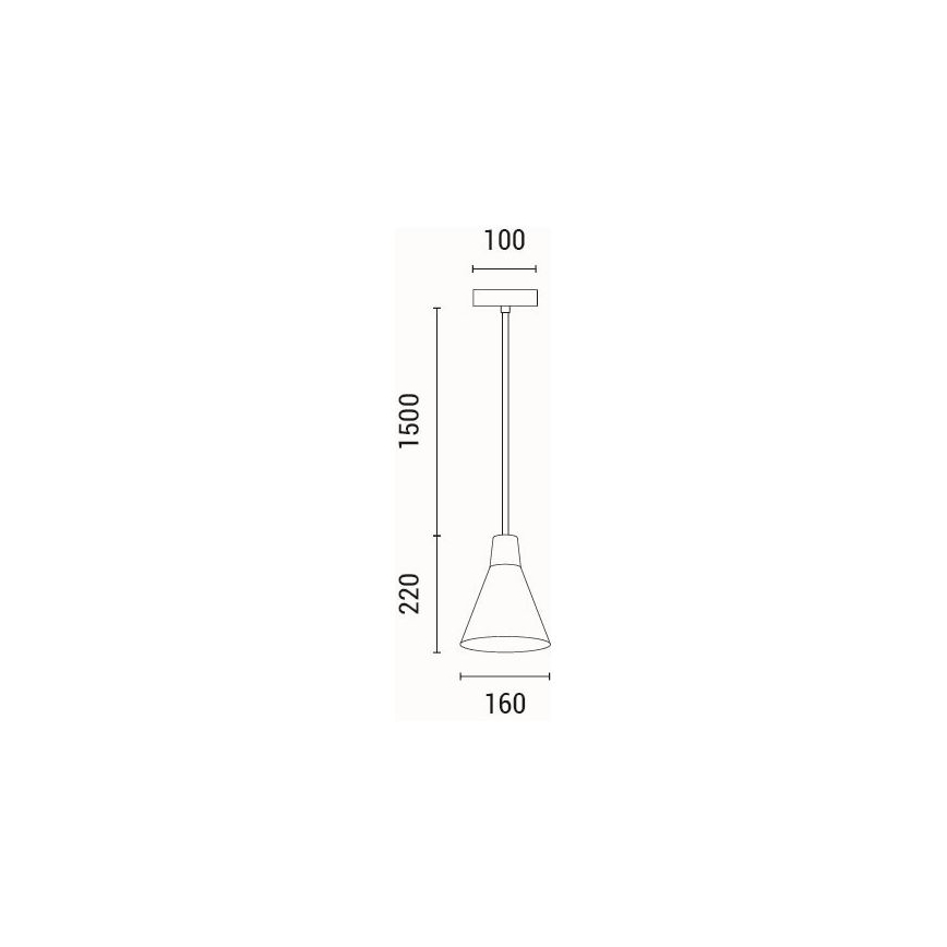Lámpara colgante 1xE27/15W/230V gris