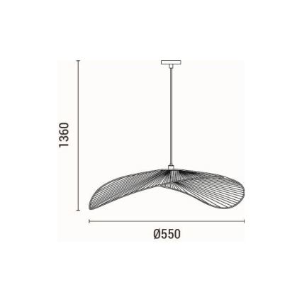 Lámpara colgante 1xE27/15W/230V