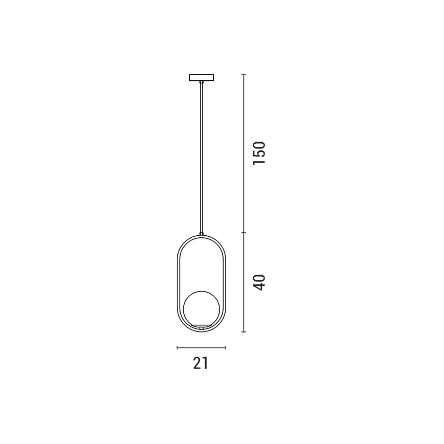 Lámpara colgante 1xE27/15W/230V latón