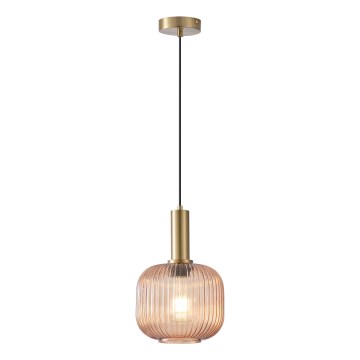 Lámpara colgante 1xE27/15W/230V marrón diá. 20 cm