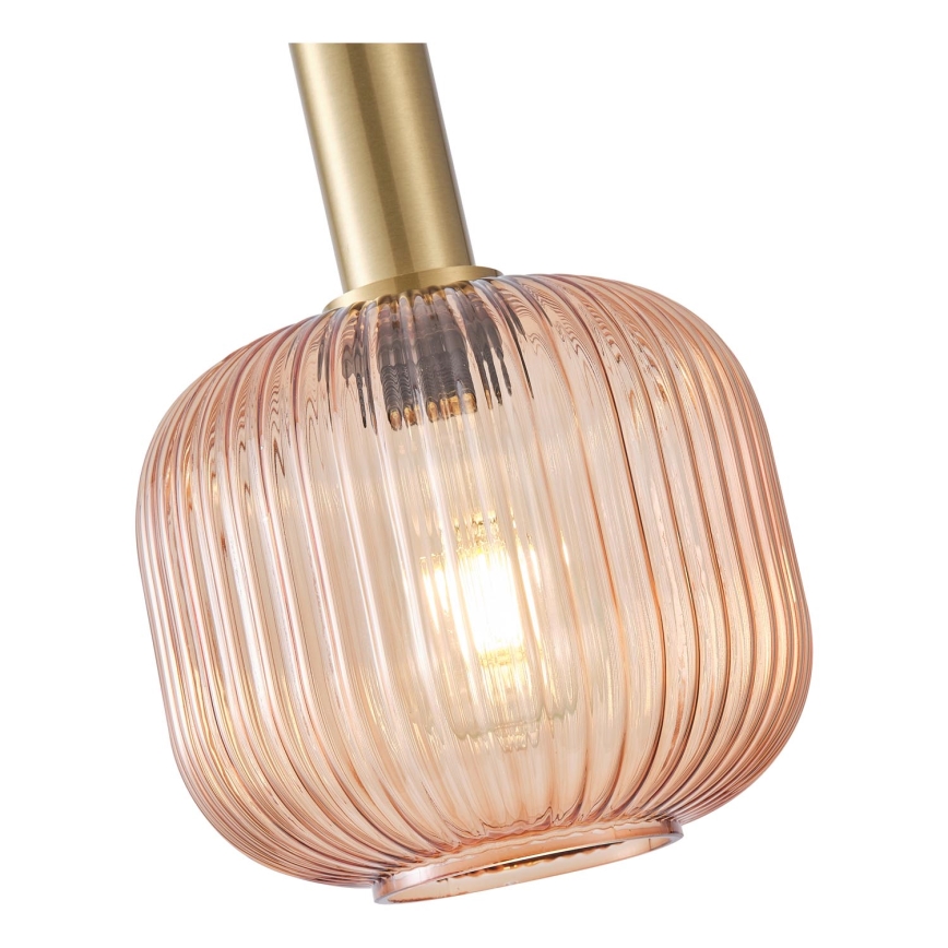 Lámpara colgante 1xE27/15W/230V marrón diá. 20 cm