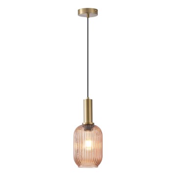 Lámpara colgante 1xE27/15W/230V marrón pr. 13 cm
