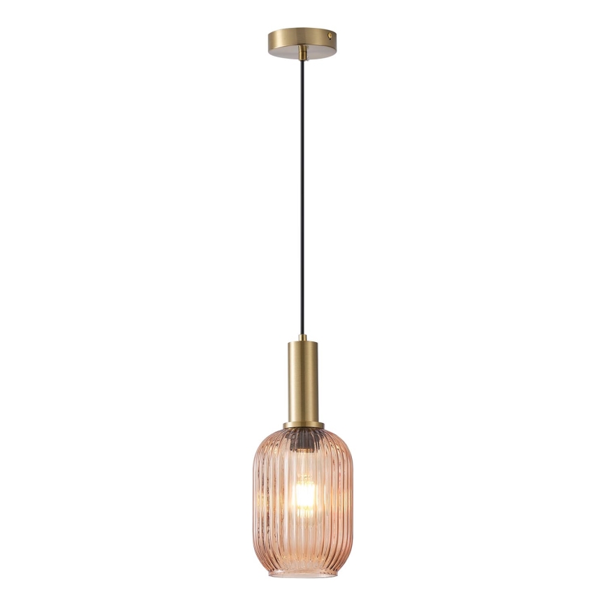 Lámpara colgante 1xE27/15W/230V marrón pr. 13 cm