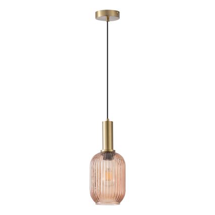 Lámpara colgante 1xE27/15W/230V marrón pr. 13 cm