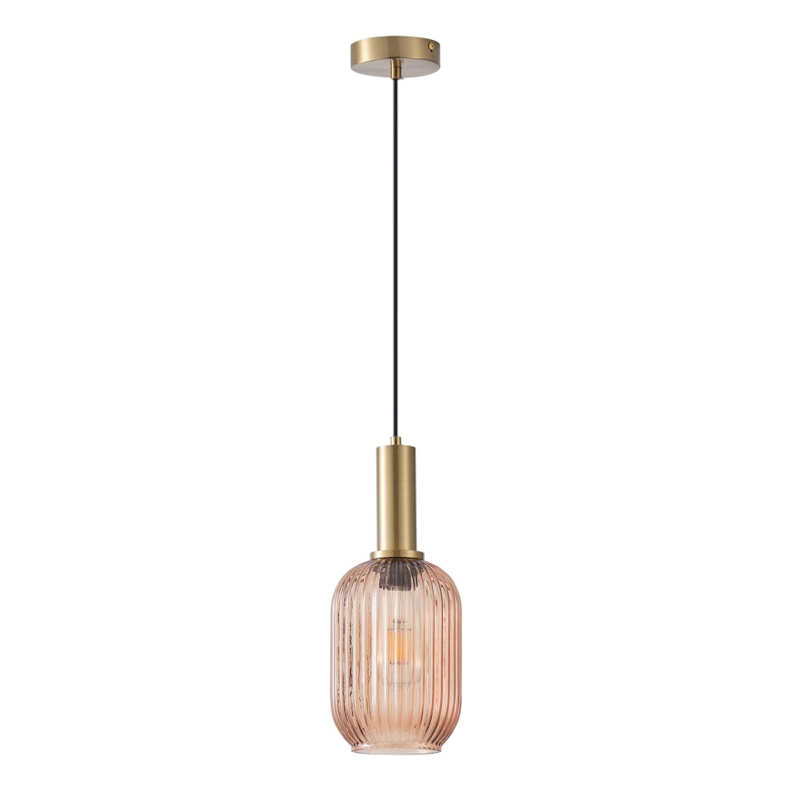 Lámpara colgante 1xE27/15W/230V marrón pr. 13 cm