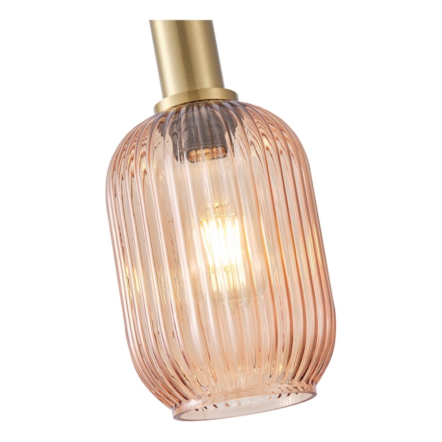 Lámpara colgante 1xE27/15W/230V marrón pr. 13 cm