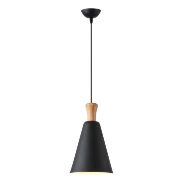 Lámpara colgante 1xE27/15W/230V negro diá. 20 cm