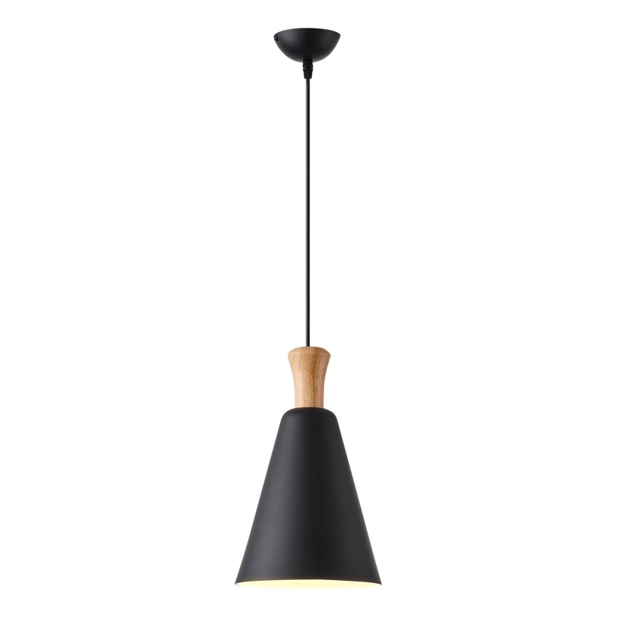 Lámpara colgante 1xE27/15W/230V negro diá. 20 cm