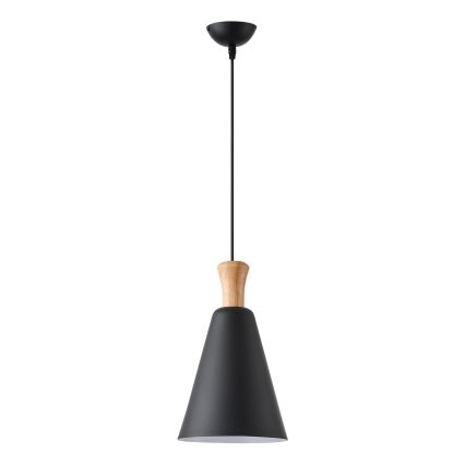 Lámpara colgante 1xE27/15W/230V negro diá. 20 cm
