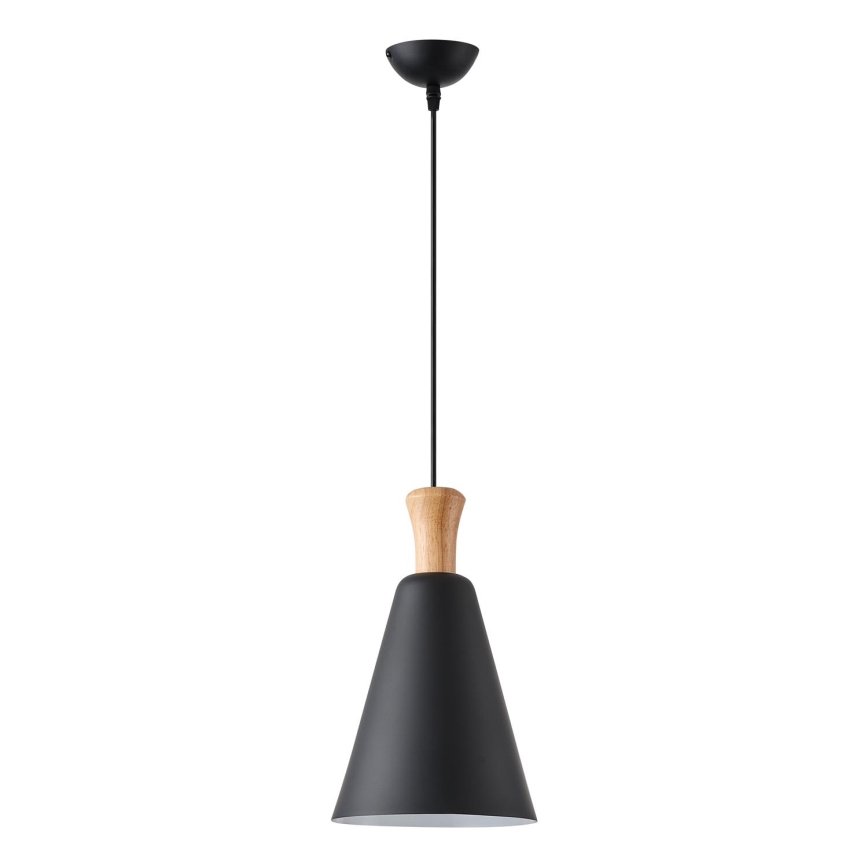 Lámpara colgante 1xE27/15W/230V negro diá. 20 cm