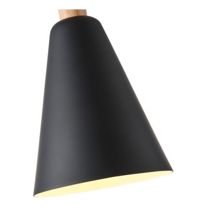 Lámpara colgante 1xE27/15W/230V negro diá. 20 cm