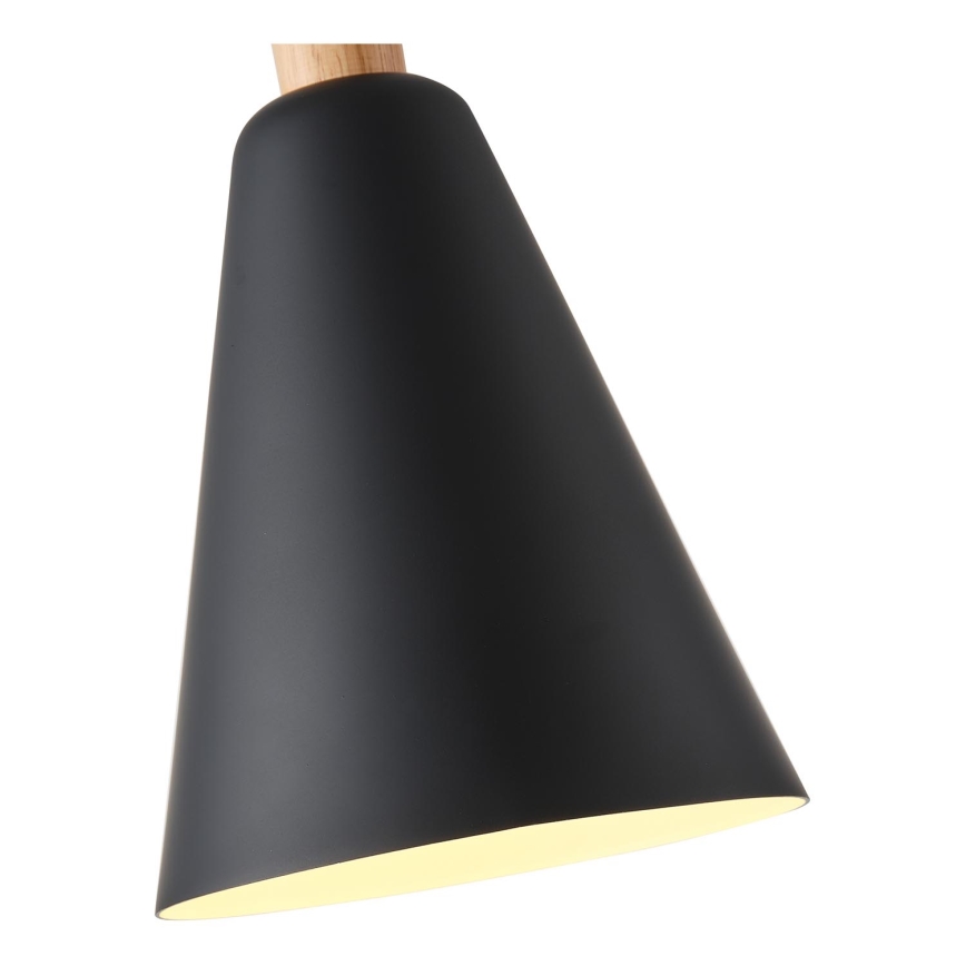 Lámpara colgante 1xE27/15W/230V negro diá. 20 cm