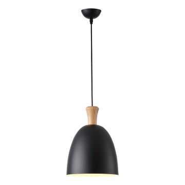 Lámpara colgante 1xE27/15W/230V negro diá. 23 cm