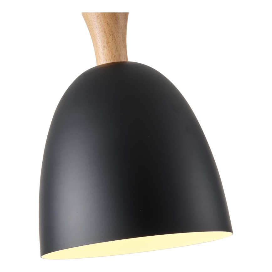 Lámpara colgante 1xE27/15W/230V negro diá. 23 cm