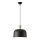 Lámpara colgante 1xE27/15W/230V negro diá. 27 cm