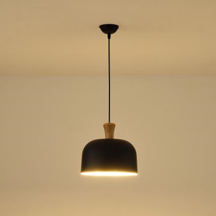 Lámpara colgante 1xE27/15W/230V negro diá. 27 cm