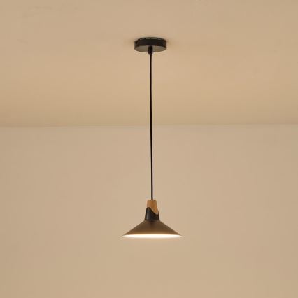 Lámpara colgante 1xE27/15W/230V negro