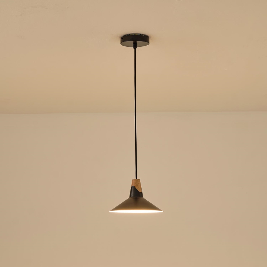 Lámpara colgante 1xE27/15W/230V negro