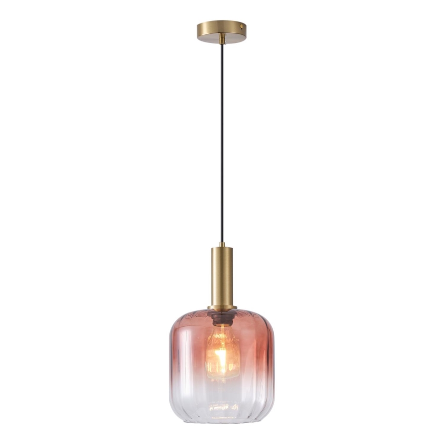 Lámpara colgante 1xE27/15W/230V rojo/ahumado diá. 20 cm