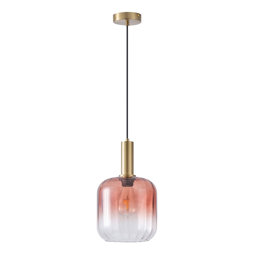 Lámpara colgante 1xE27/15W/230V rojo/ahumado diá. 20 cm
