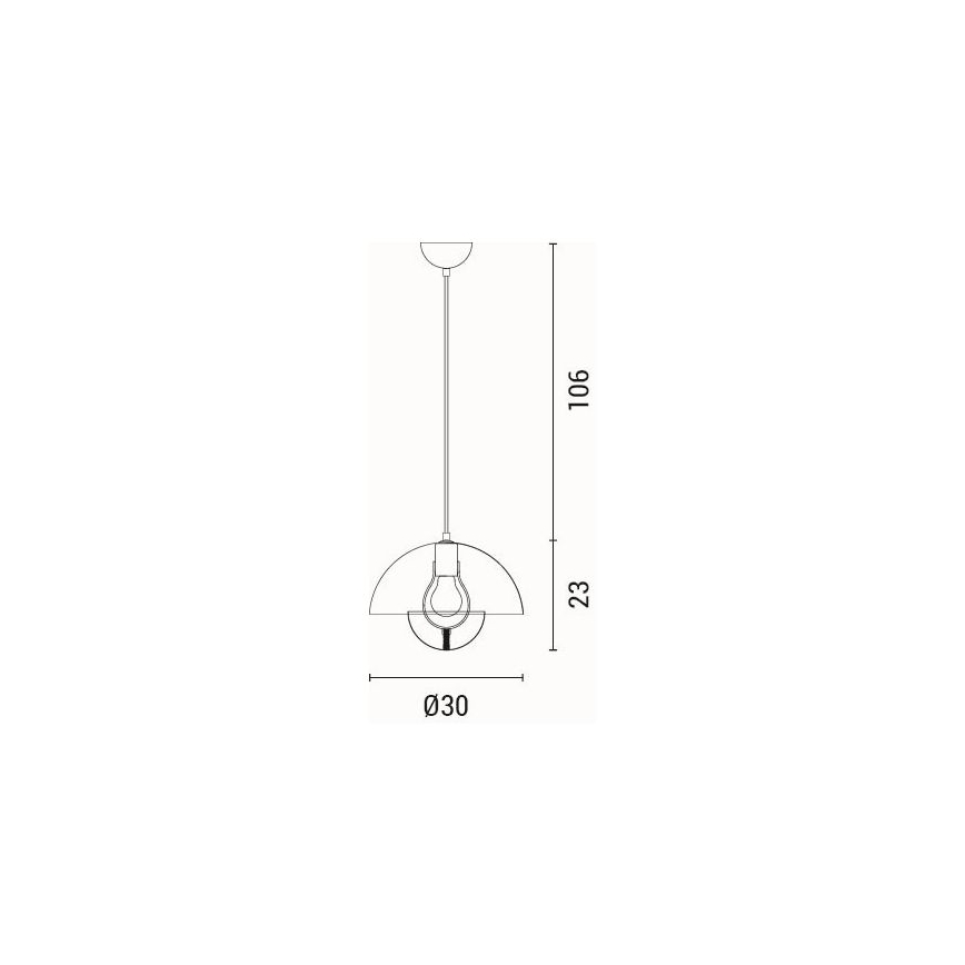 Lámpara colgante 1xE27/15W/230V rojo
